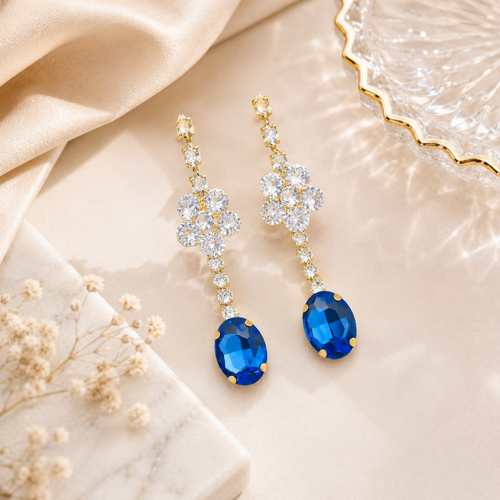 Royal Azure Drop Earrings