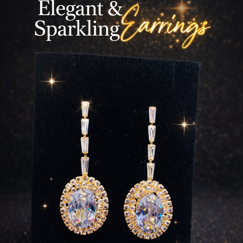Luxury Sparkling Drop Earrings for Women