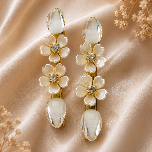 Pearl Petal Hair Clips-Set of 2