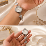 Silver Petal Elegance Watch