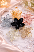 Flower shaped Hair Claw Clips