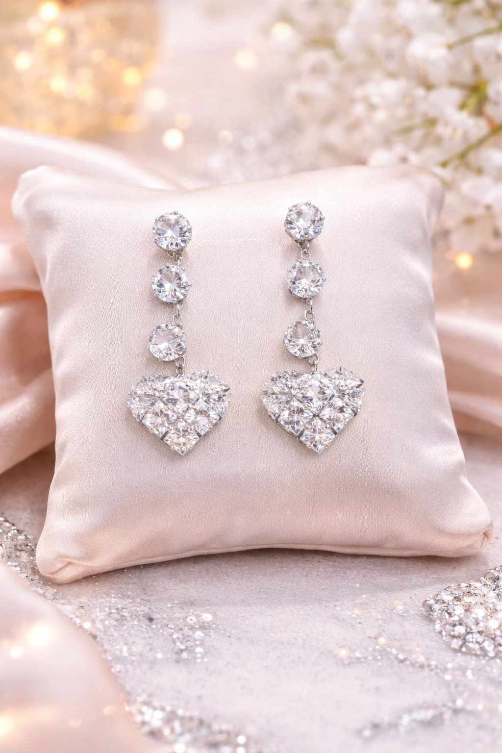 Elegant Heart Drop Earrings