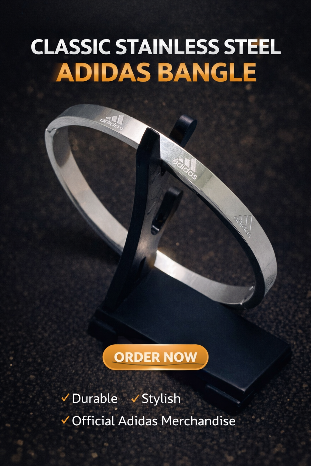 STAINLESS STEEL ADIDAS BRACELET